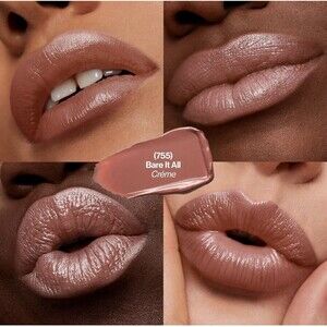 2 Pack REVLON Super Lustrous Creme Lipstick BARE IT ALL 755 NEW Sealed USA